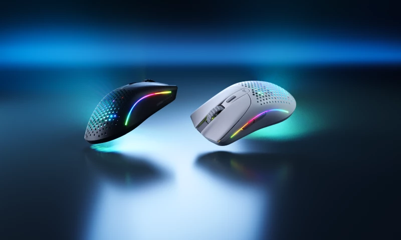 Glorious Model O 2 Wireless gaming mice floating