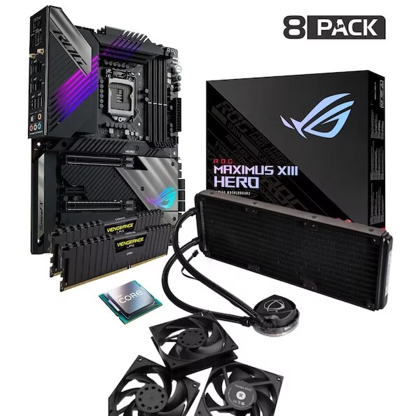 8Pack Elite Tier ASUS Maximus XIII Hero Z590 Overclocked Intel i9 11900K @ 5.1GHz Gaming Bundle