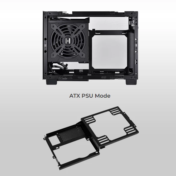 Lian Li Q58 Mini-ITX Case with PCIe 4.0 Riser Card (Black) Q58X4