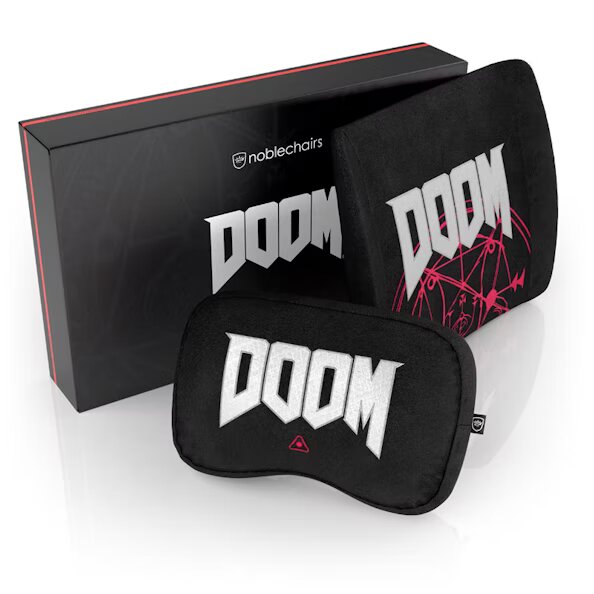 noblechairs Memory Foam Pillow Set DOOM Edition