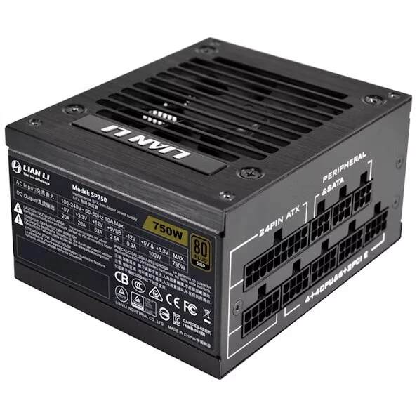 Lian Li SP750 SFX Modular 80 Plus Gold Power Supply connectors