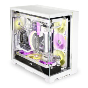 White gaming PC using Lian Li O11D EVO XL case