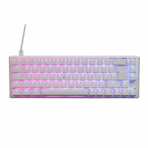 Ducky One 3 Classic 65 USB RGB Mechanical Gaming Keyboard Cherry Silent Red - Pure White UK Layout