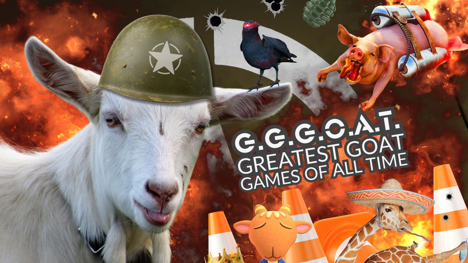 Goat Simulator 3: All Gear Showcase  Wardrobe Items (Goats, Heads, Bodies,  Backs, Feet, Fur, Horns) 