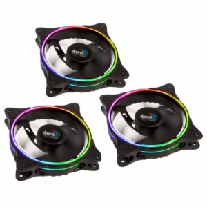 Aerocool Eclipse 12 LED Addressable RGB Fan Include Controller - Triple Pack- 120mm