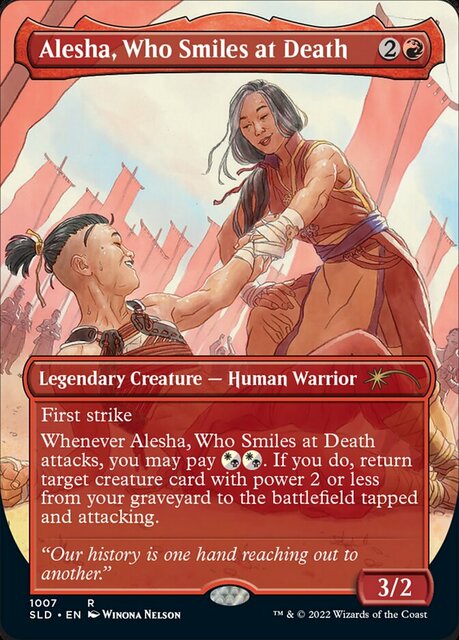 Magic: The Gathering card Alesha, Who Smiles at Death