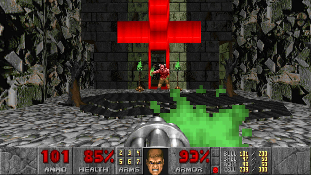 DOOM + DOOM II game still from Steam