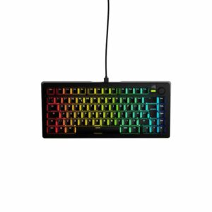 Glorious GMMK 3 75% Prebuilt Wired Gaming Keyboard Fox Switches Black - UK