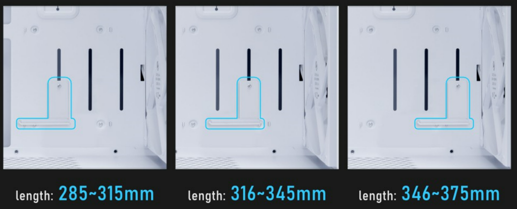 Different positions for the GPU bracket