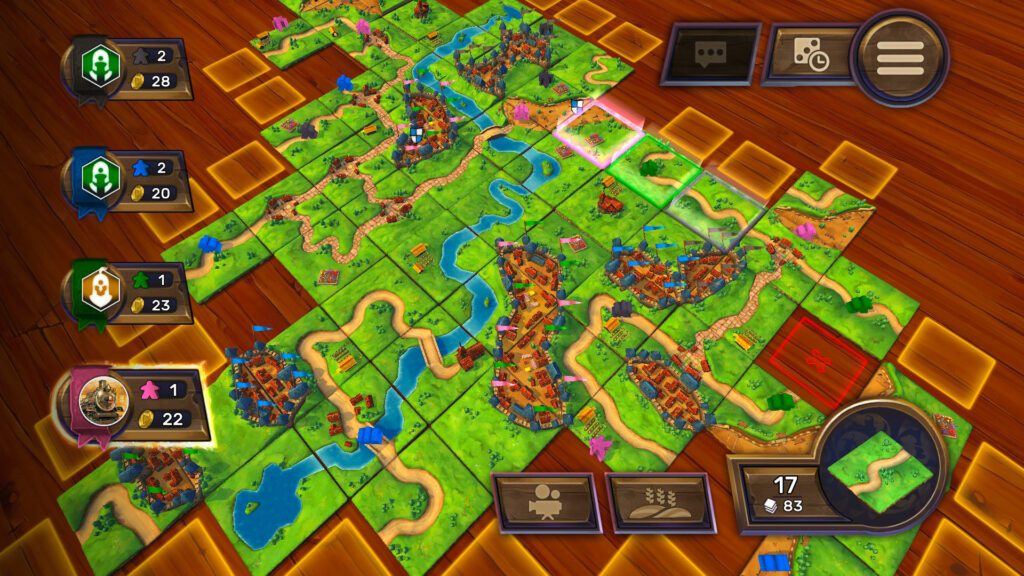 Carcassonne game still from Steam