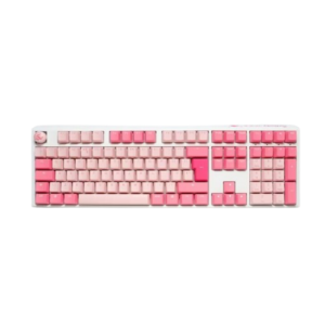 Ducky One 3 Gossamer Pink USB Cherry MX Red Mechanical Gaming Keyboard UK Layout