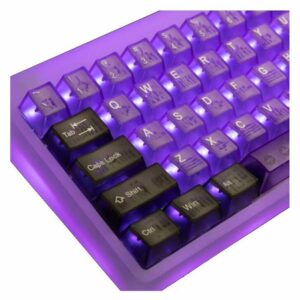 Tai-Hao Translucent Cubic ABS Purple Boom 152 Keycap Set - UK/US Layout