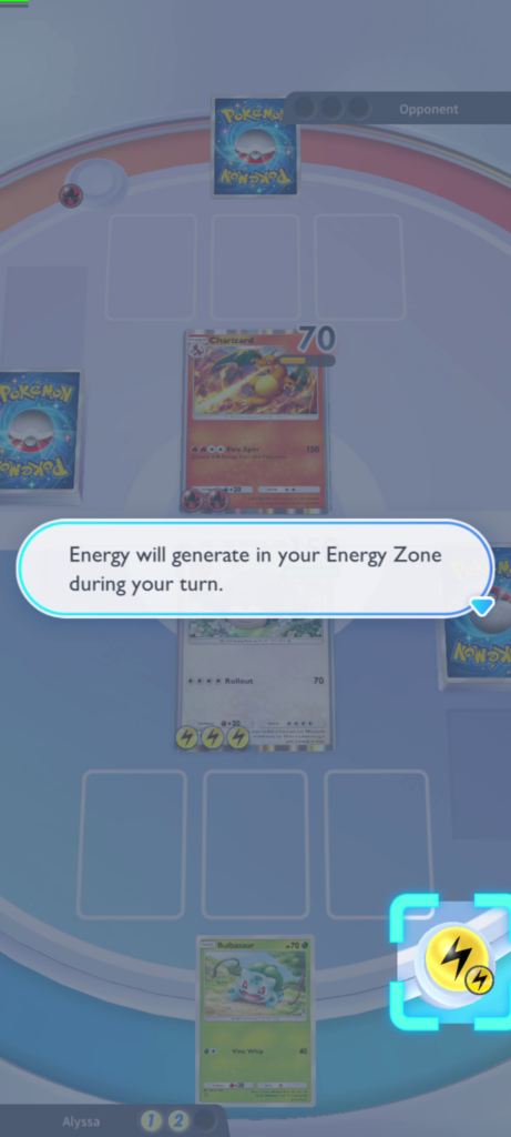 Pokemon TCG Pocket battle screen shot